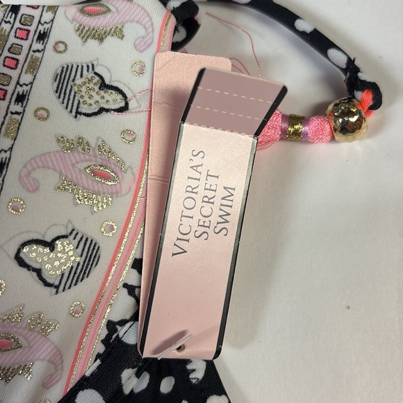 Victoria’s Secret The Gorgeous Push-up Bikini Top Black Boho Size 34A NWT! - Picture 6 of 6